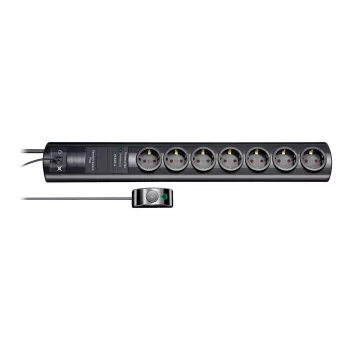 brennenstuhl Primera-Tec Comfort Switch Plus - proteção contra sobretensões - corrente alternada 250 V - 3500 Watt - tomadas de saída: 7 - 2,0m - Alemanha - preto