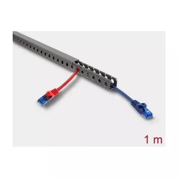 Calha para cabos DELOCK 22026 20×20 mm, comprimento 1 m, cinzento