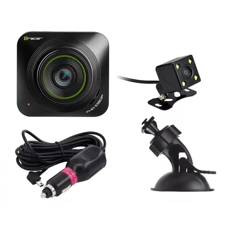 Câmara para automóvel Tracer 2.2D FHD TUCANA (sensor G, modo de estacionamento, deteção de movimento, câmara de marcha-atrás)