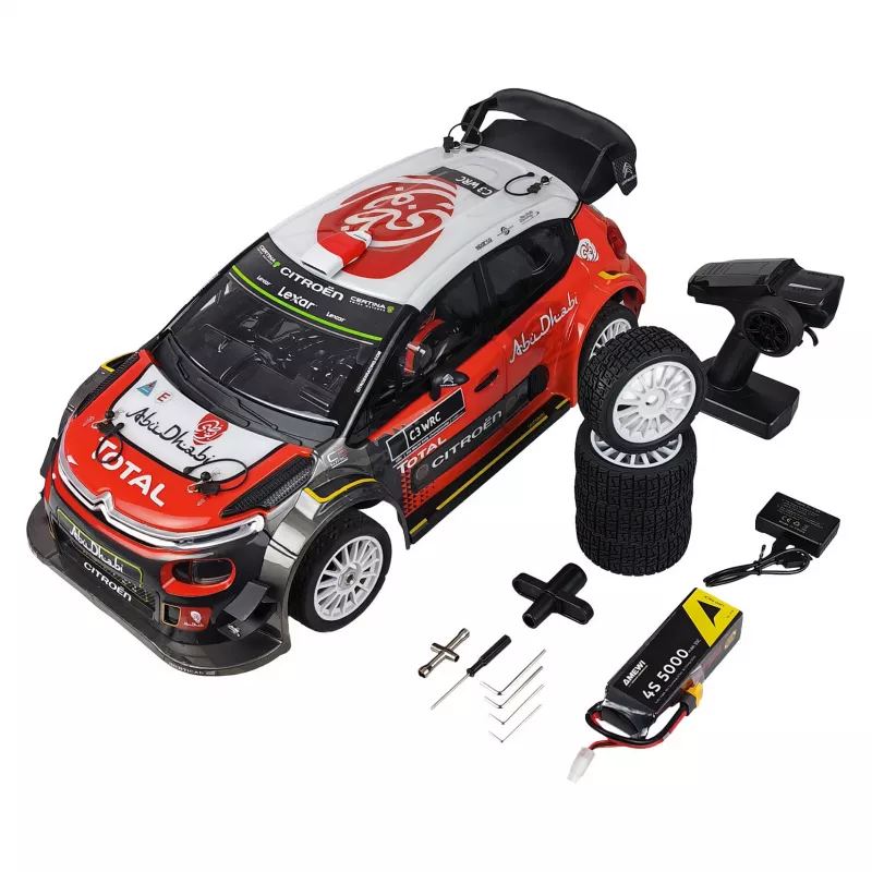 Amewi RC Rallye Citroen CR3 WRC HyperGo 4WD 1:7 RTR preto/vermelho (21126)