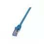 Cabo de rede LogiLink Cat6a S/FTP RJ-45 2m azul