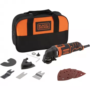 Black & Decker MT300SA2, Corte, Lixamento, Polimento, Remoção de ferrugem/corrosão, Serragem, Raspagem, Preto, Laranja, 10000 OPM, 101 dB, 90 dB, Corrente alternada