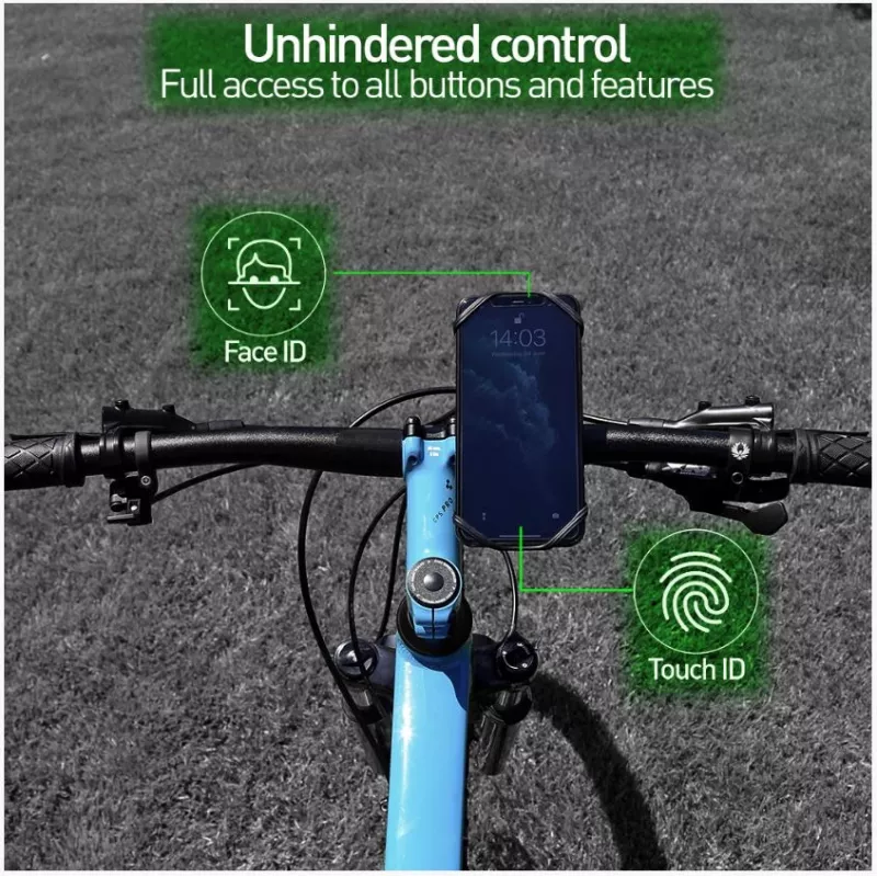 Suporte de telemóvel para bicicleta Tellur BPH100 preto – suporte de guiador para smartphones, suporte ajustável