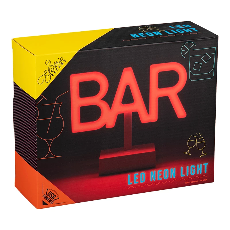 Luz LED de pé Paladone Bar Neon