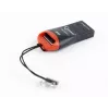 Leitor de cartões Gembird FD2-MSD-3 USB 2.0 preto vermelho