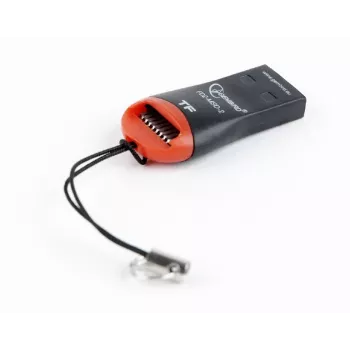 Leitor de cartões Gembird FD2-MSD-3 USB 2.0 preto vermelho