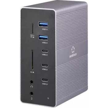Renkforce docking station USB-C RF-DKS-910 adequada para docking stations de marca universal (RF-6748348)