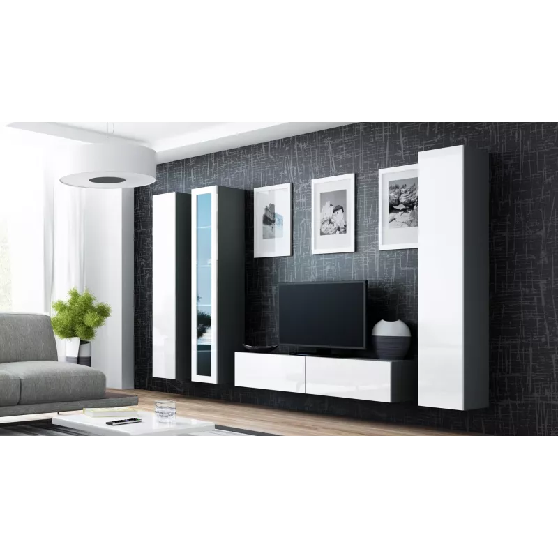 Suporte de TV Cama VIGO 140 30/140/40 carvalho Sonoma/branco brilhante