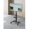 Suporte de TV GEMBIRD TVS-55T-01 para televisores de 32–55 polegadas, aço, altura ajustável VESA 100x100–400x400, inclinável, rodas, carga máx. 35 kg