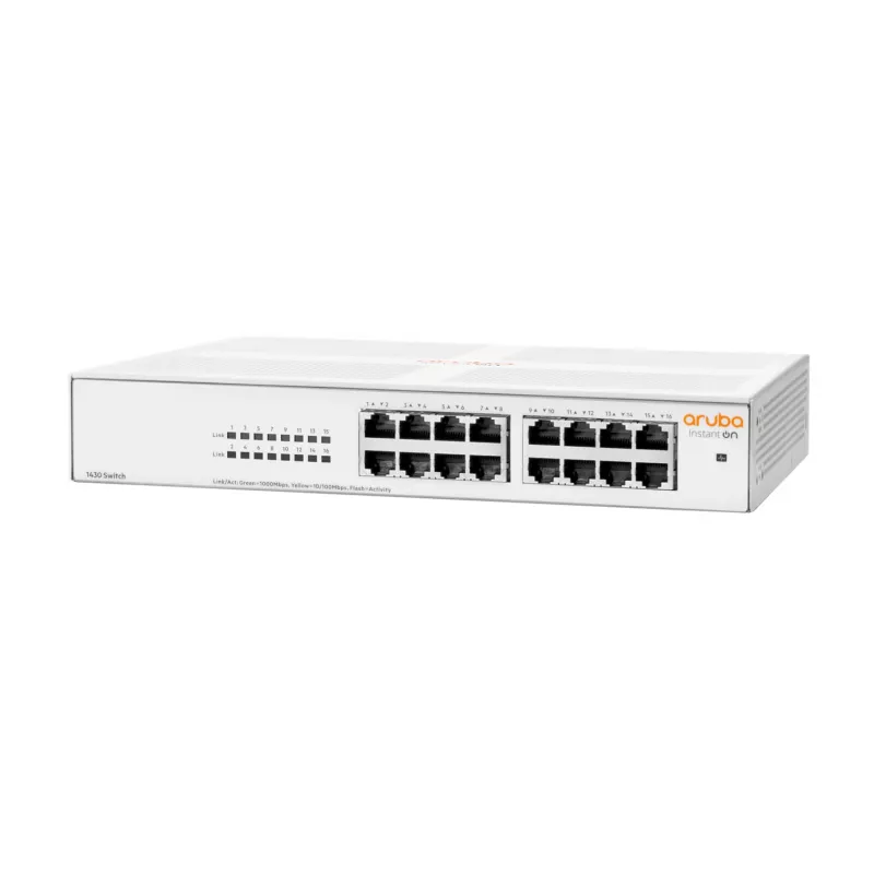 Aruba Instant On 1430 16G não gerido L2 Gigabit Ethernet (10/100/1000) 1U branco