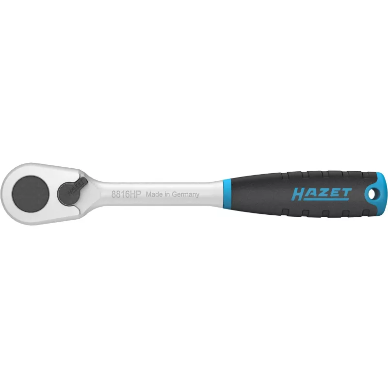 Chave de roquete Hazet 8816HP 3/8 polegadas dentado fino, cabeça reversível, design compacto
