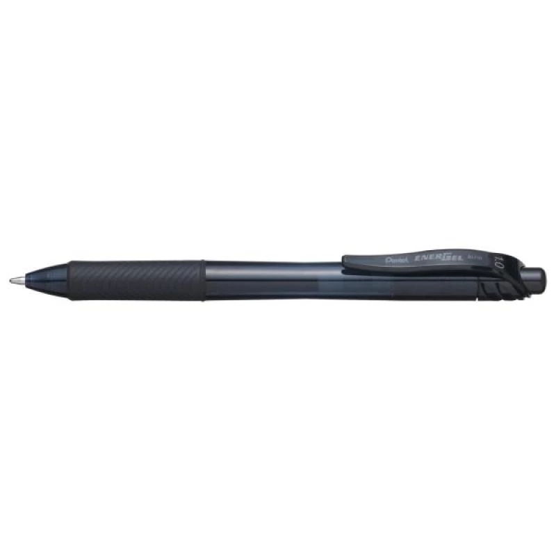 Caneta de gel retrátil com clip Pentel Energel X 1.0 Preto