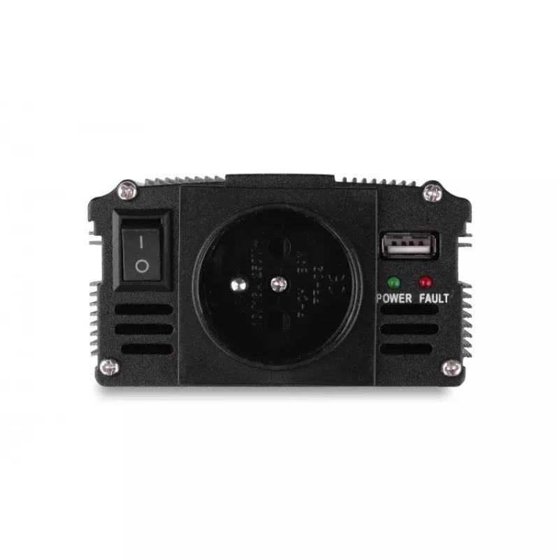 Inversor AZO 350/500W 24V para 230V modelo 4PRZ24230IPS500, 350W potência contínua / 500W potência de pico