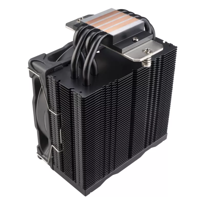 Arrefecedor de ar Akasa Soho H4 Plus 12 cm preto rolamento hidrodinâmico