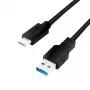Logilink - Cabo USB - USB Type A (F) para USB-C (M) - USB 3.2 Gen 1 - 3 A - 1 m - preto (CU0168)