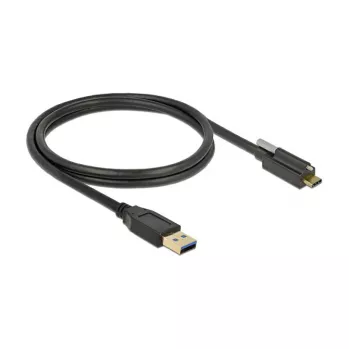 Cabo USB DeLOCK 83717 USB 3.2 Gen 2 1m USB A USB C preto
