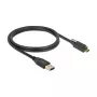 Cabo USB DeLOCK 83717 USB 3.2 Gen 2 1m USB A USB C preto