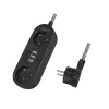 Extensão elétrica LogiLink LPS262U 1,5 m 2 tomadas AC interior preto
