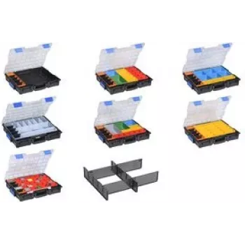 Mala organizadora de armazenamento allit EuroPlus Pro K44/21 com 21 compartimentos, dimensões 440×76×355 mm
