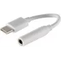 Cabo de áudio S/CONN 14-05020 0,1 m 3,5 mm USB Type-C branco