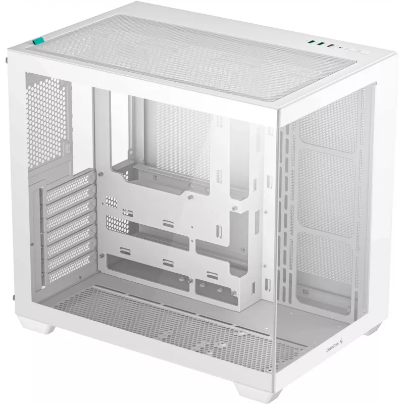 Caixa de PC DeepCool CG530 WH Midi Tower – ATX/Micro ATX/ITX, vidro temperado, 2×3,5 polegadas + 3×2,5 polegadas baías, suporta GPUs até 410 mm