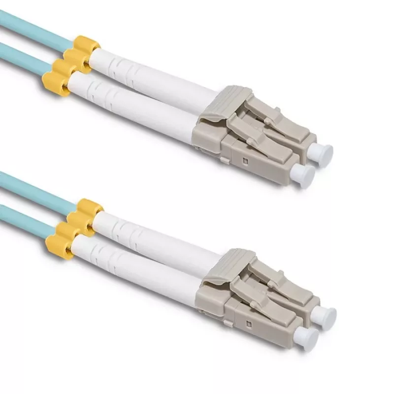 Qoltec - Cabo de patch - LC/UPC Multimode (M) para LC/UPC Multimode (M) - 1 m - Fibra ótica - Duplex - 50/125 micrómetros - OM3 - isento de halogéneos
