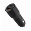 Carregador de automóvel para dispositivos móveis Gembird TA-UC-AC2PDQC38-CAR-01, USB-C, 38 W, 12-24 V, preto