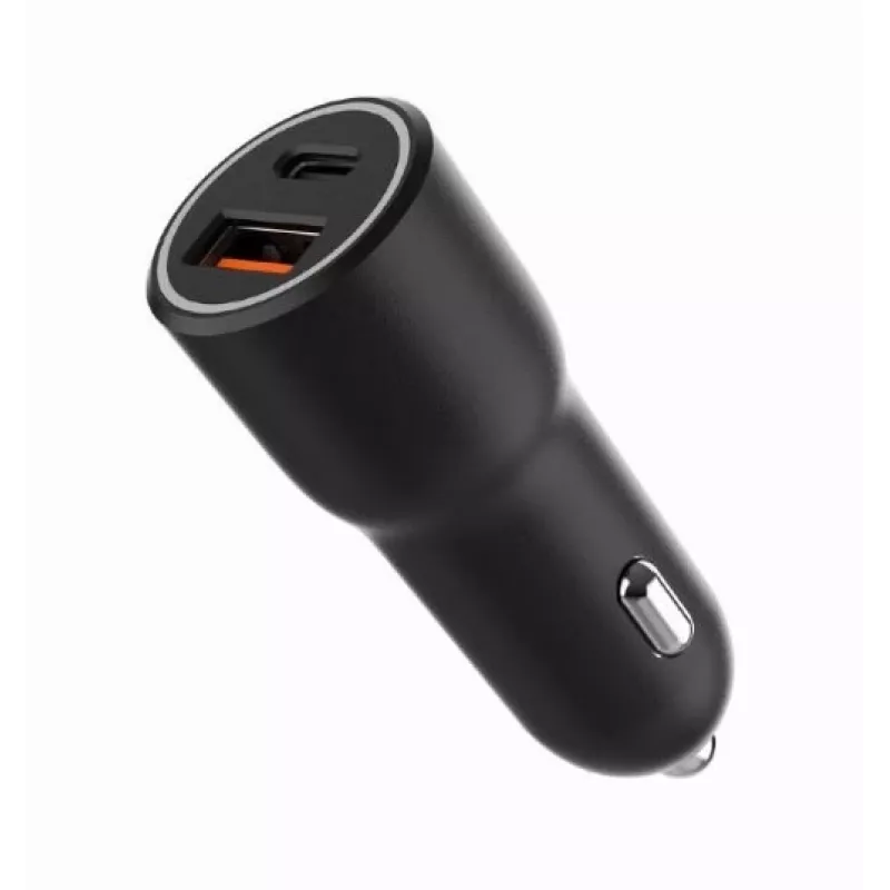 Carregador de automóvel para dispositivos móveis Gembird TA-UC-AC2PDQC38-CAR-01, USB-C, 38 W, 12-24 V, preto