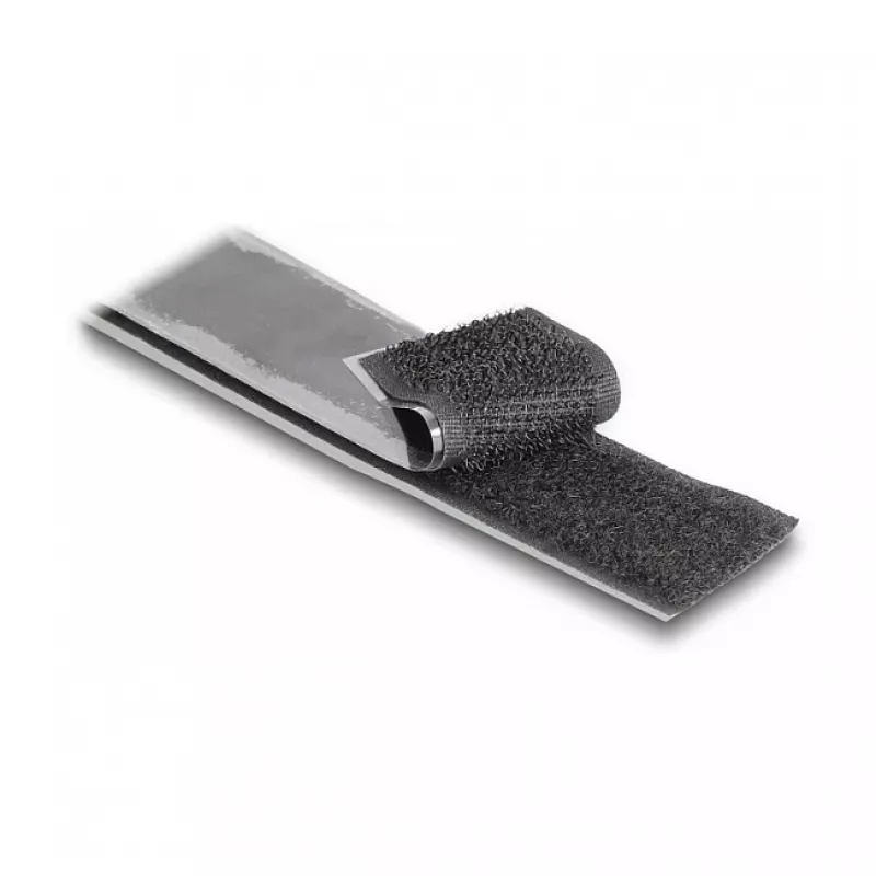 Fita de velcro DeLOCK autoadesiva C 15 m x L 25 mm preto