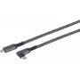 Cabo USB-C para USB-C ShiverPeaks 14-75017 — USB 3.2 Gen 2 (10 Gbit/s), 1 m, preto/branco