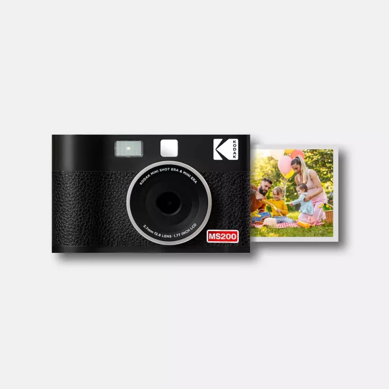 Máquina fotográfica instantânea Kodak Mini Shot 2 Era — máquina fotográfica instantânea portátil com impressora incorporada, preta