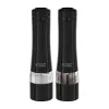 Conjunto de moinhos de sal elétricos Russell Hobbs 28010-56 (alta qualidade, automático, moagem ajustável, luz na base, design metálico preto) Moinho de pimenta