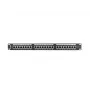 Patch panel 1U LANBERG PPS5-1024-B — 24 portas RJ-45 Cat5, metal, preto, montagem em rack