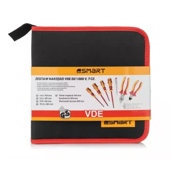 Conjunto de ferramentas VDE Smart365 SM-51-12007 — Ferramentas manuais isoladas, 7 peças com mala de transporte