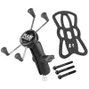 Suporte para telemóvel RAM Mounts X-Grip Large com fixação ao guiador de motociclo preto