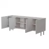 Cómoda Cama Meble LUCCA 4D — 200 x 40 x 80 cm, caxemira, aglomerado