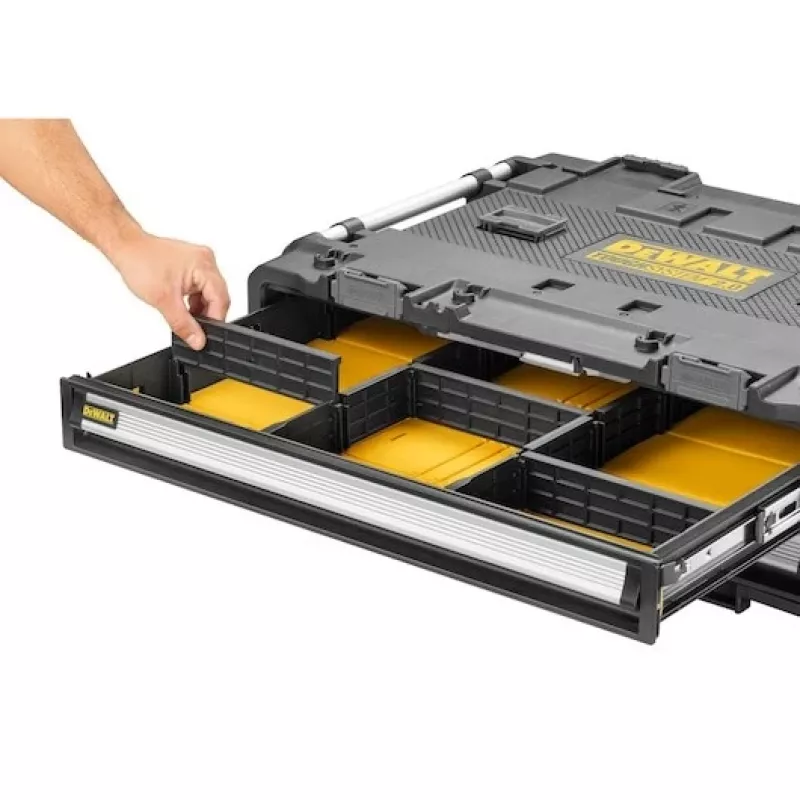 Caixa de ferramentas DeWalt DWST08520-1 metal-plástico, preto e amarelo