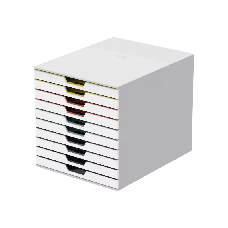 Caixa de arrumação Durable VARICOLOR Mix 10 plástico multicolor branco 763027
