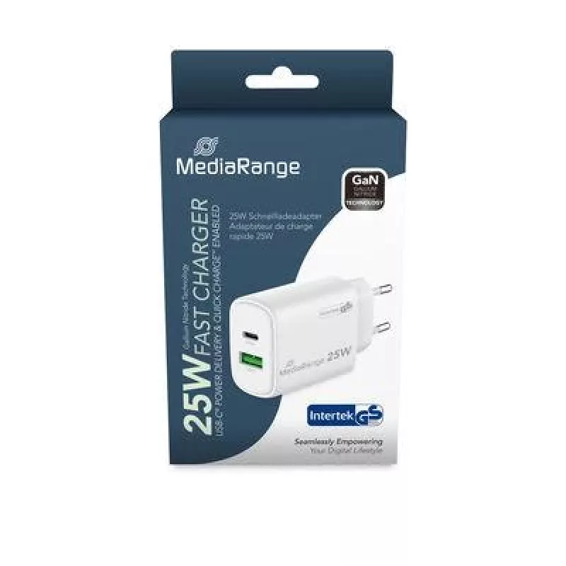 Fonte de alimentação USB/USB-C 25W/FAST MRMA112-2 Mediarange
