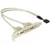 Suporte de slot 1x USB 5 pinos interno para 2x USB 2.0 externo DeLOCK 71000