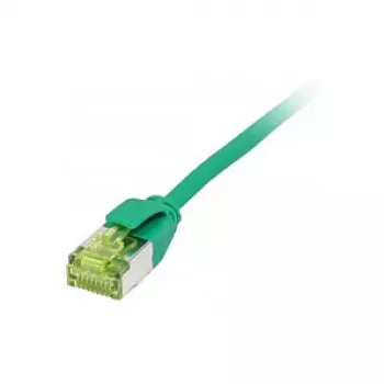 Cabo de rede RJ45, CAT6A 500 MHz, 0,15 m, verde, U/FTP, Slimline redondo d=3,8 mm, TPE/LSZH (Superflex), AWG32, com cabo bruto Cat.7, Synergy 21 (S217350V3)