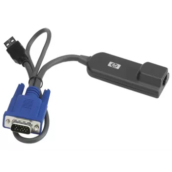 Hewlett-Packard adaptador de interface USB HP – expansão de vídeo/USB – para HP TFT7600 G2, BLc3000 Enclosure, ProLiant DL360p Gen8, ML350e Gen8, Server Console Switch (AF628A)