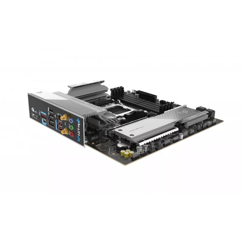 Placa-mãe Sapphire NITRO+ B850M WIFI — AMD B850, socket AM5, micro ATX, DDR5, 4x DIMM, Wi-Fi 6, LAN 2,5Gb, 2x M.2