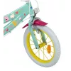 Bicicleta infantil Toimsa Peppa Pig rodas de 14 polegadas, verde, para cerca de 3–5 anos, travões de aro dianteiro e traseiro, pneus de ar