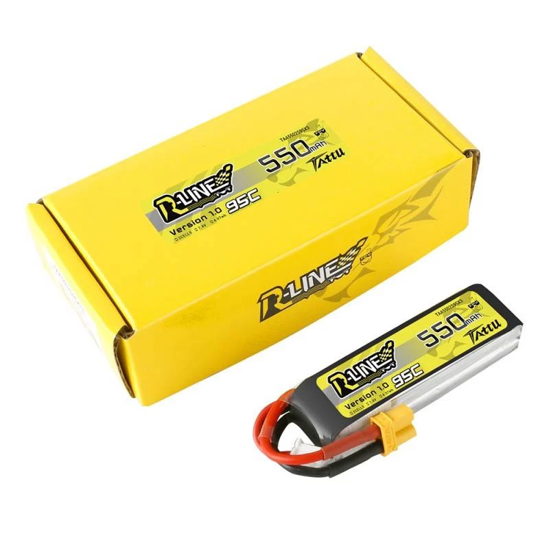 Bateria Tattu R-Line 550mAh 7,4V 95C 2S1P XT30