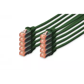 Cabo de rede Digitus CAT 6 S/FTP RJ-45 0,25 m verde