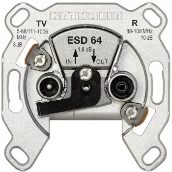 Tomada de antena Kathrein ESD 64 prateada