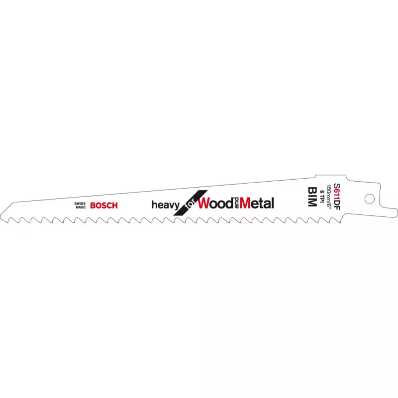 Bosch S 611 DF Heavy for Wood and Metal lâminas de serra sabre
