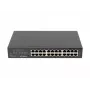 Switch não gerido LANBERG RSGE-24 — 24× Gigabit Ethernet 1U, montagem em rack, preto