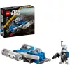 LEGO Star Wars Captain Rex Y-Wing Microfighter Peça de colecionador – Brinquedo de nave espacial das Guerras Clônicas com uma minifigura de personagem para meninos a partir dos 6 anos
